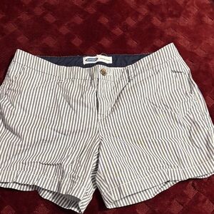 Old Navy Women's Pinstripe Shorts - striped and White
